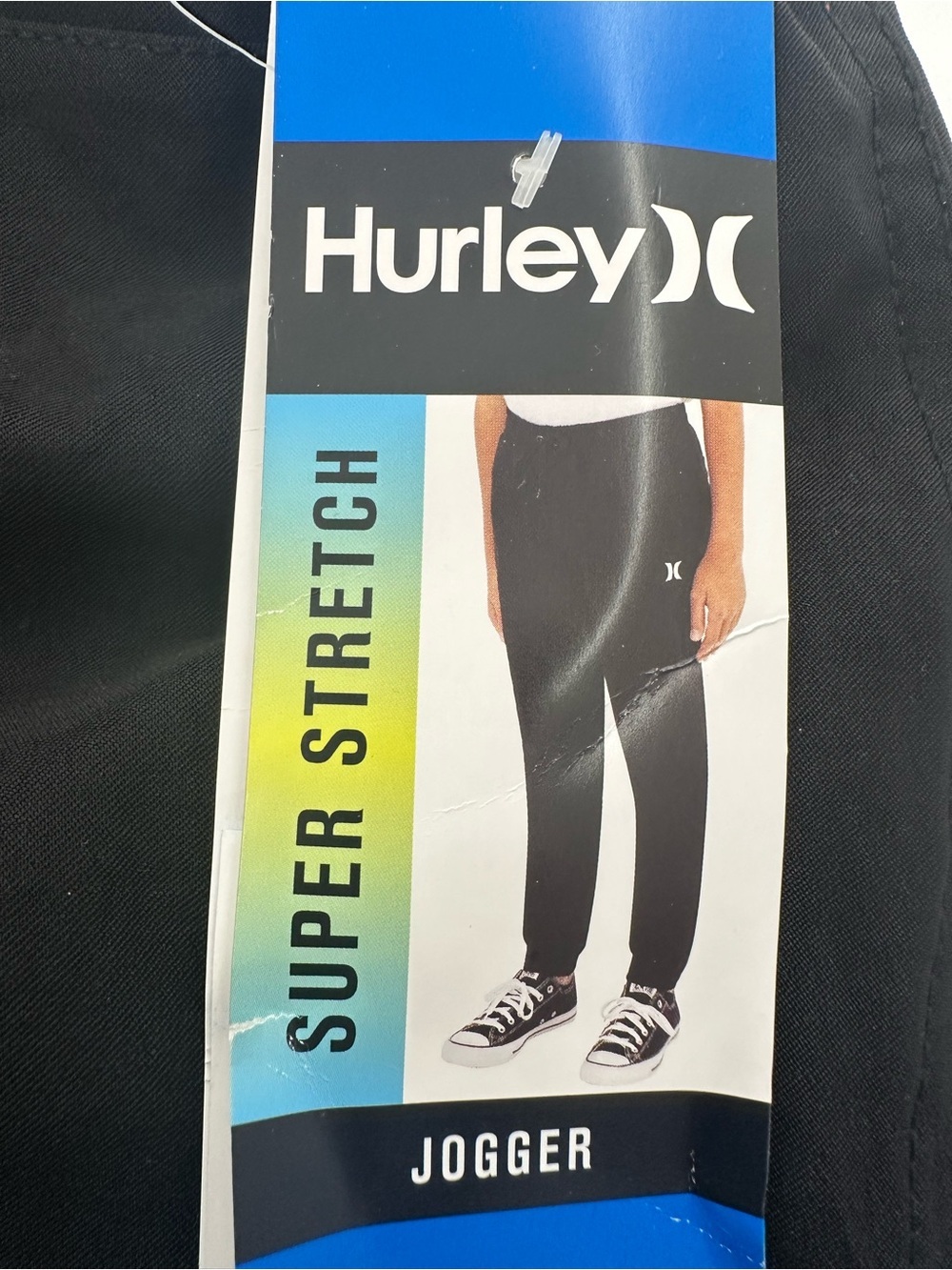 NWT Hurley Black Super Stretch Jogger Size 10/12